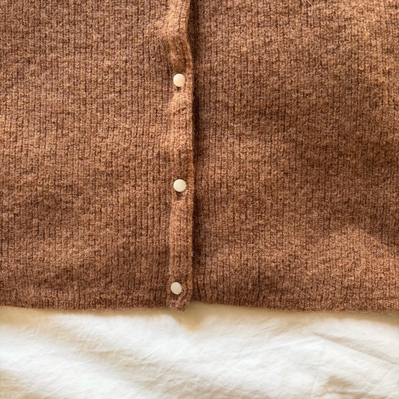 Sezane // Gaspard Cardigan in Camel Brown - Picture 7 of 9